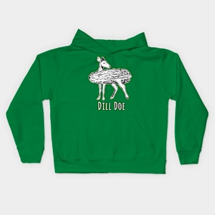 Funny Dill Doe Deer Pickle Kids Hoodie